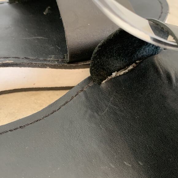 Steve Madden Miley Platform Sandal Black and White Womens 8 - Picture 2 of 9